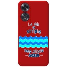 Funda Silicona Líquida Roja para Oppo A60 4G diseño Agua Dibujos