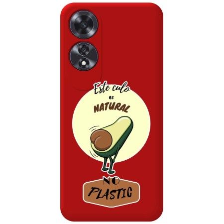 Funda Silicona Líquida Roja para Oppo A60 4G diseño Culo Natural Dibujos