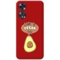 Funda Silicona Líquida Roja para Oppo A60 4G diseño Vegan Life Dibujos