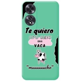 Funda Silicona Líquida Verde para Oppo A60 4G diseño Vaca Dibujos