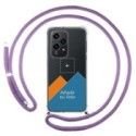 Personaliza tu Funda Colgante Transparente para Huawei Honor 200 Lite 5G con Cordon Morado Dibujo Personalizada