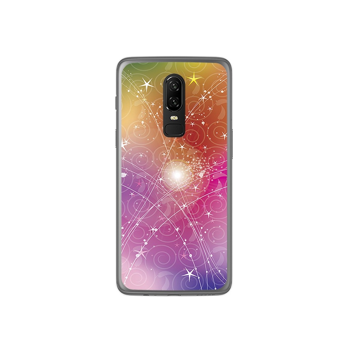 Funda Gel Tpu para Oneplus 6 Diseño Abstracto Dibujos