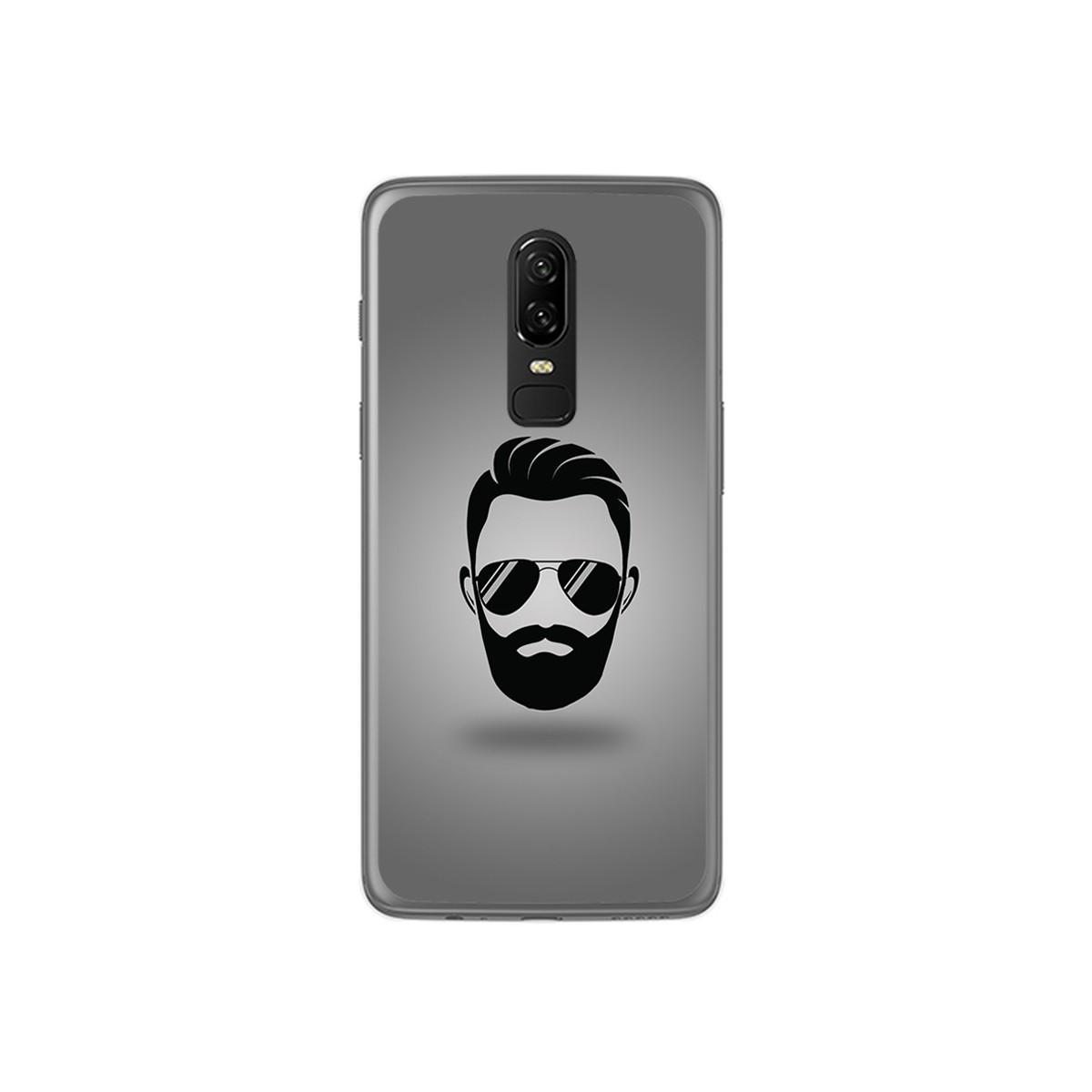 Funda Gel Tpu para Oneplus 6 Diseño Barba Dibujos