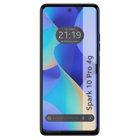 Protector Cristal Templado Completo 5D Full Glue Negro para TECNO SPARK 10 Pro Vidrio