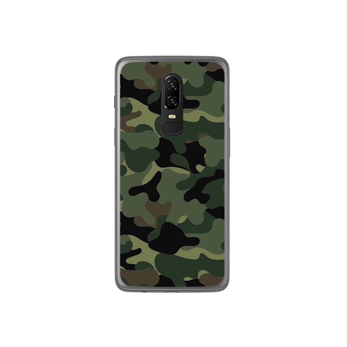 Funda Gel Tpu para Oneplus 6 Diseño Camuflaje Dibujos
