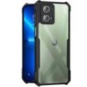 Funda Transparente Reforzada con Borde Negro para Motorola Moto G84 5G