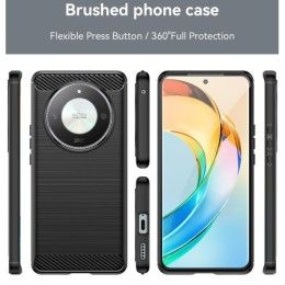 Funda Gel Tpu Tipo Carbon Negra para Huawei Honor Magic 6 Lite 5G 2