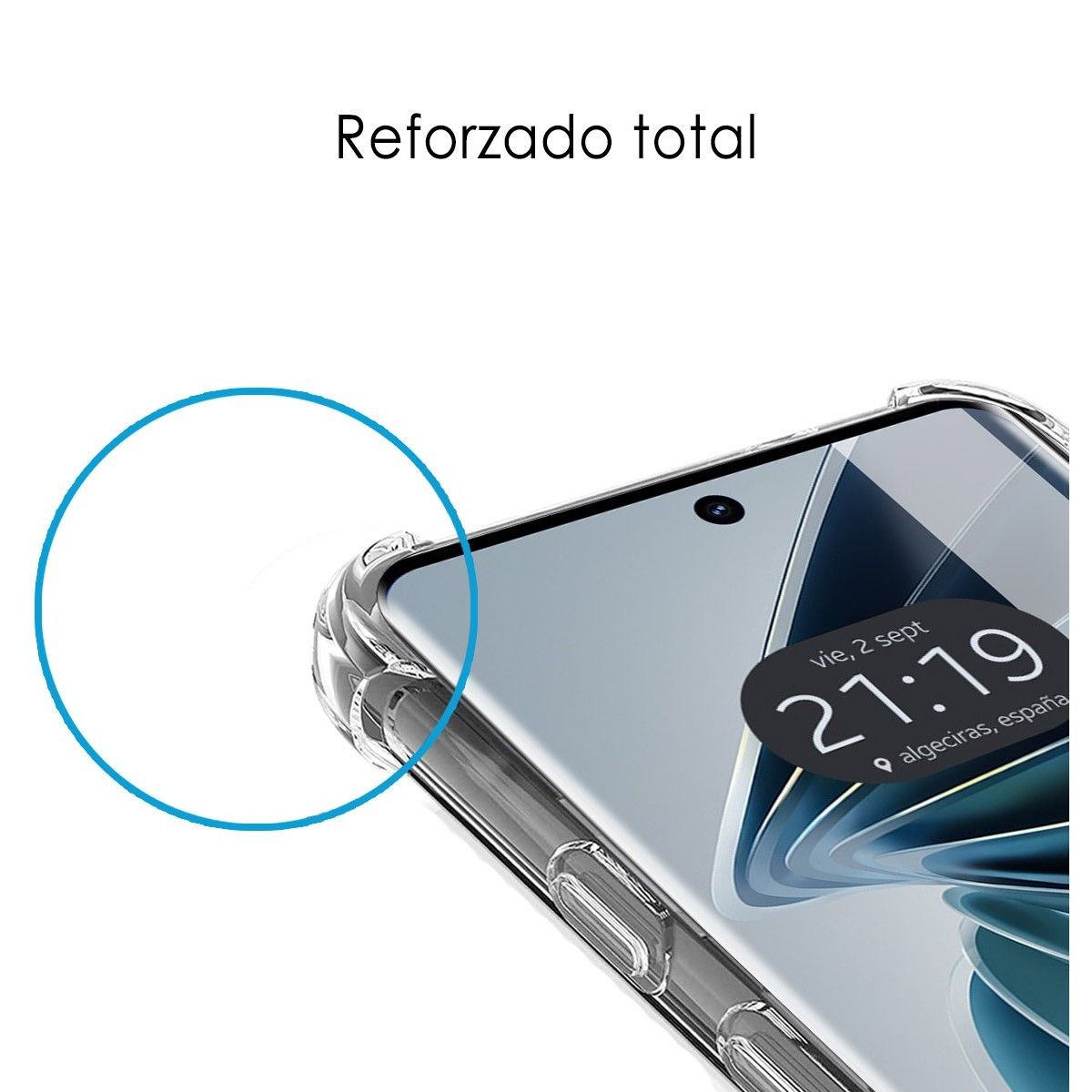 Funda Silicona Antigolpes Transparente para Vivo V40 5G