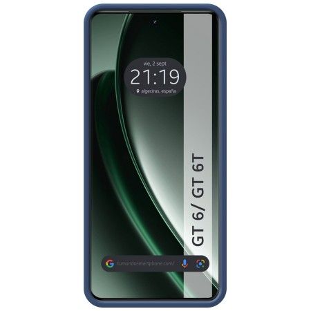 Funda Silicona Líquida Ultra Suave para Realme GT 6 / GT 6T 5G color Azul Oscuro