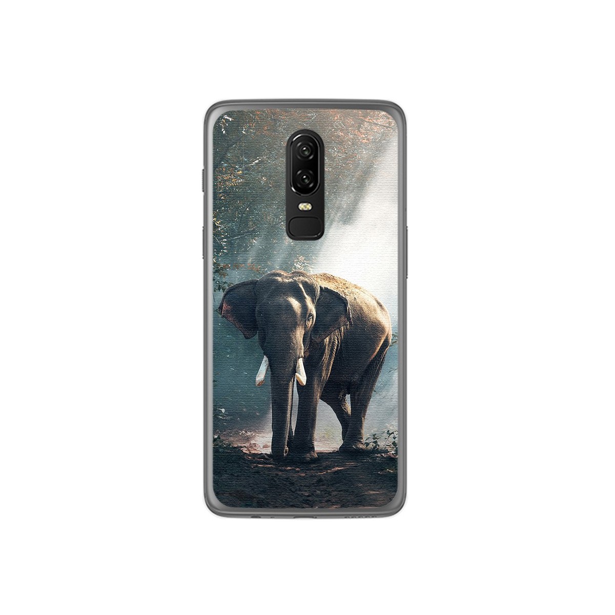 Funda Gel Tpu para Oneplus 6 Diseño Elefante Dibujos