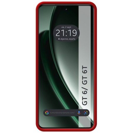 Funda Silicona Líquida Ultra Suave para Realme GT 6 / GT 6T 5G color Roja