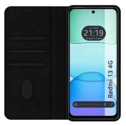 Funda Libro de Polipiel con tarjetero para Xiaomi Redmi 13 4G color Negra 2