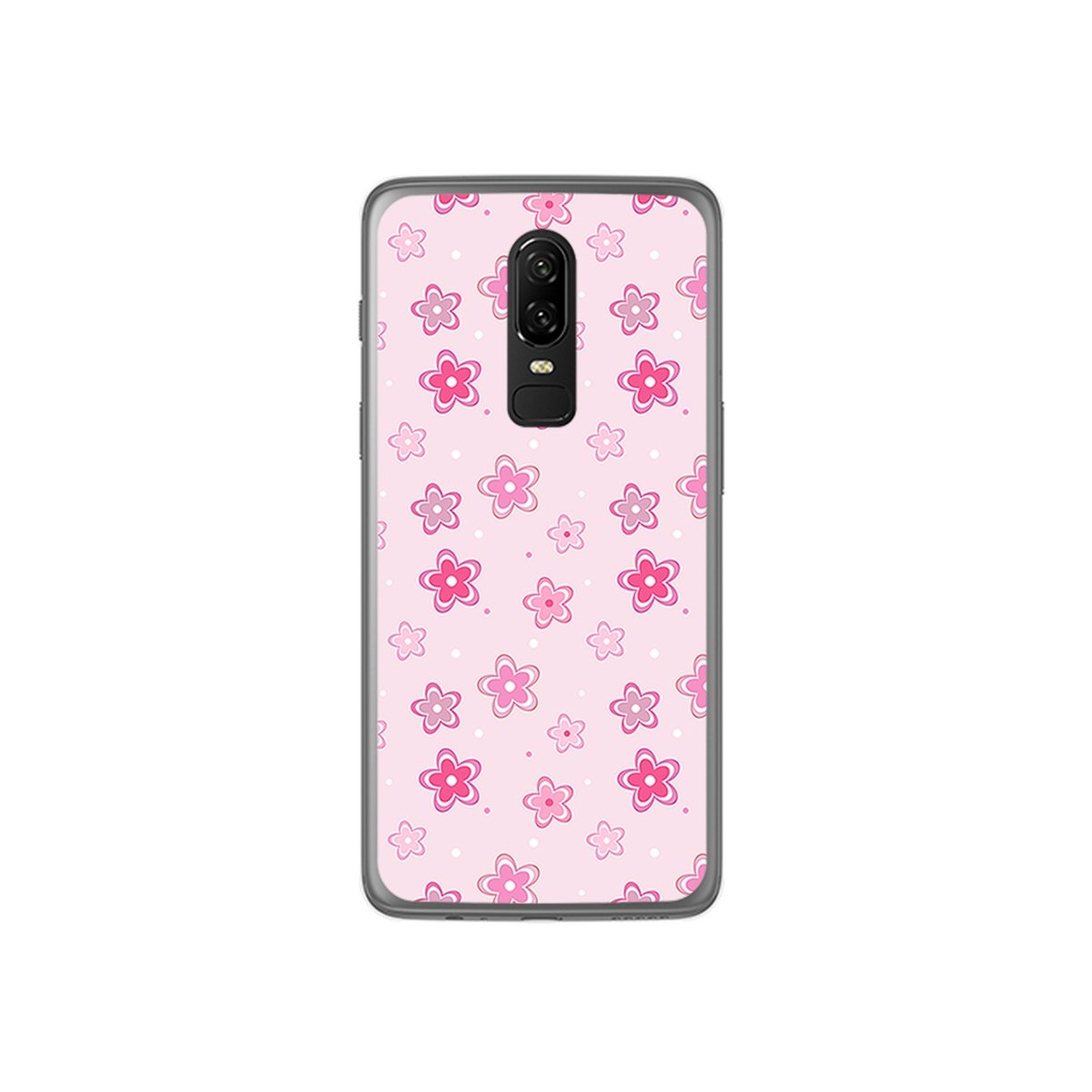 Funda Gel Tpu para Oneplus 6 Diseño Flores Dibujos