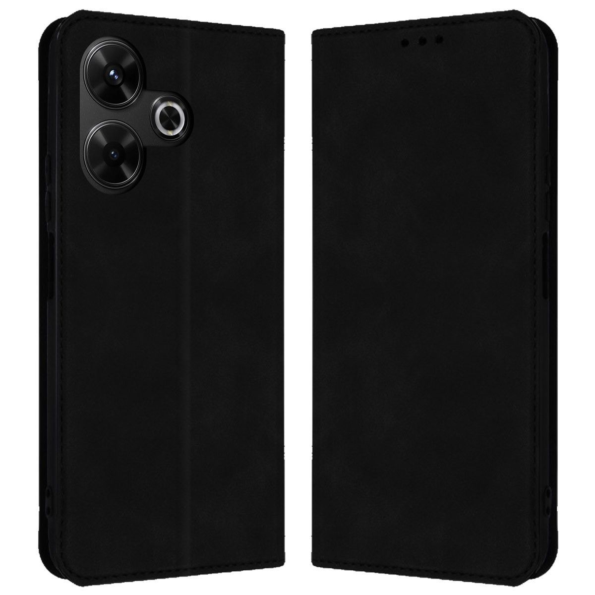 Funda Libro de Polipiel con tarjetero para Xiaomi Redmi 13 4G color Negra