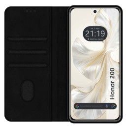 Funda Libro de Polipiel con tarjetero para Huawei Honor 200 5G color Negra 2