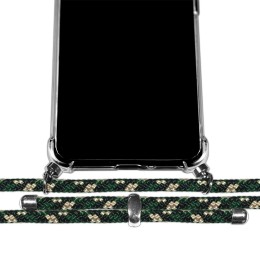 Funda Colgante Transparente para Xiaomi Poco F6 5G con Cordon Verde / Dorado 2