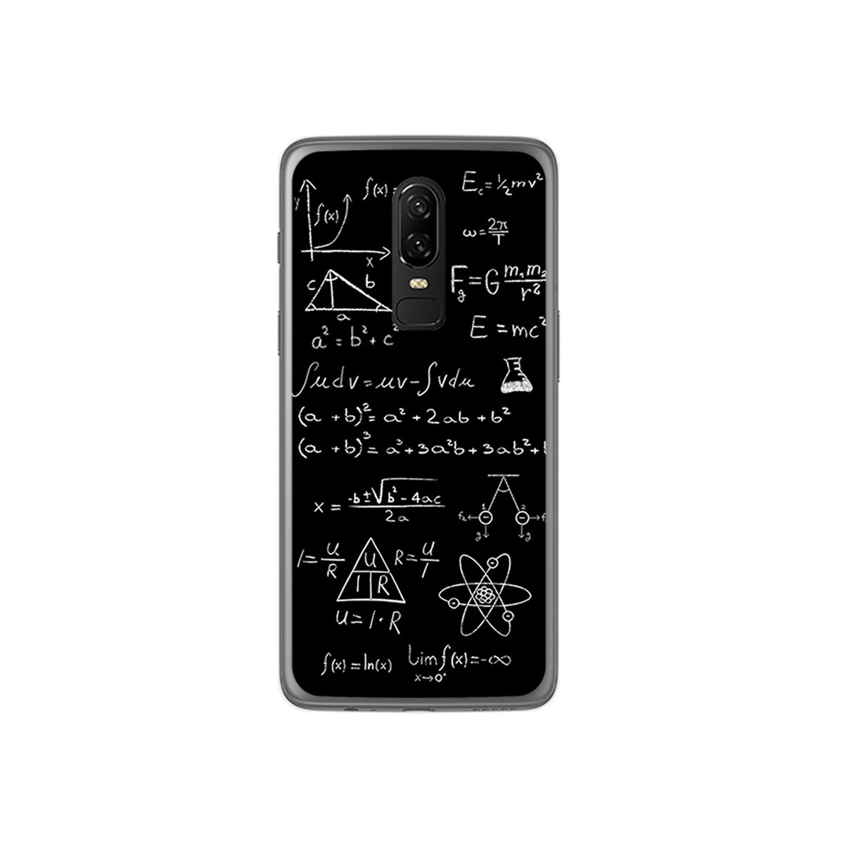 Funda Gel Tpu para Oneplus 6 Diseño Formulas Dibujos