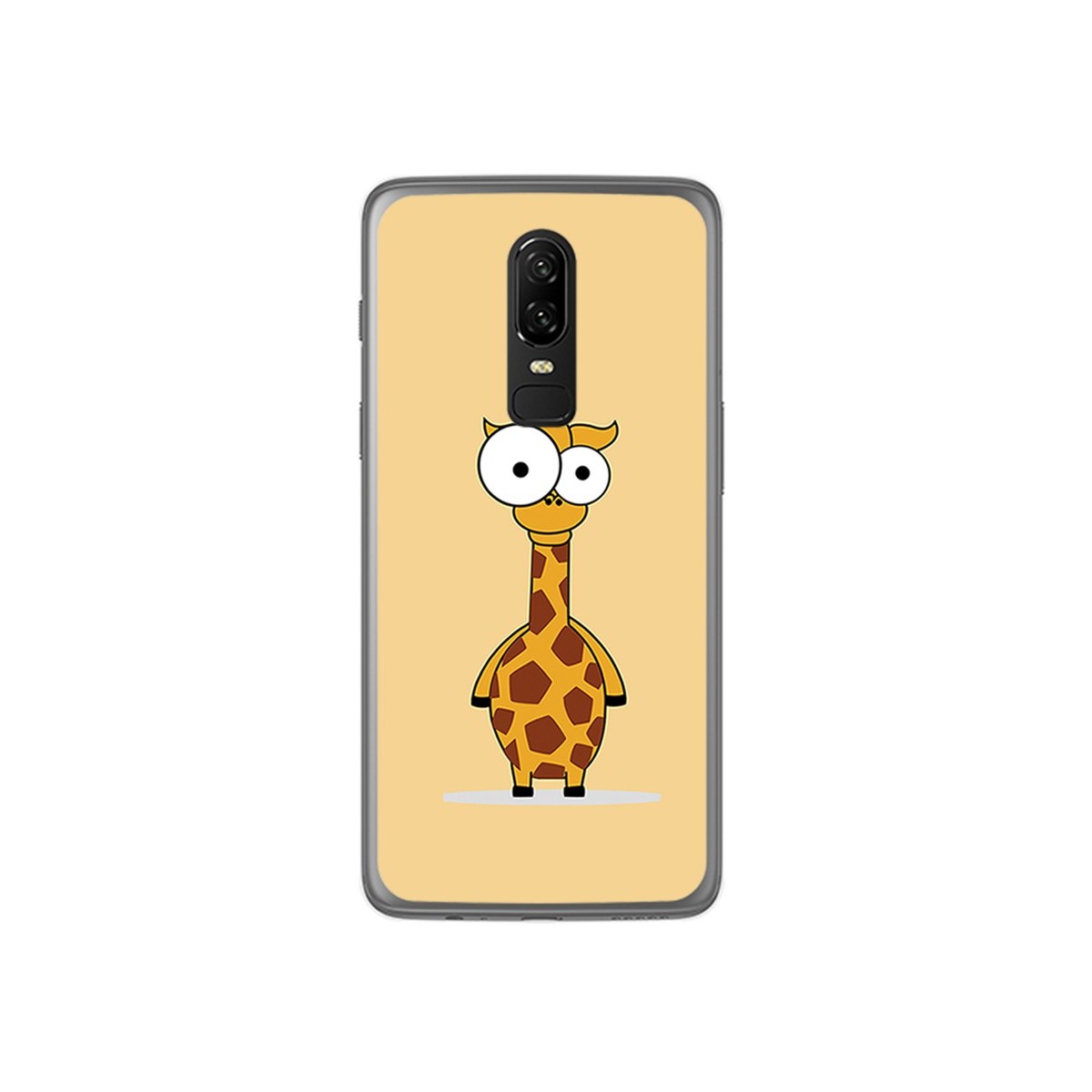 Funda Gel Tpu para Oneplus 6 Diseño Jirafa Dibujos