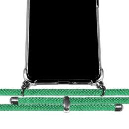 Funda Colgante Transparente para Xiaomi Redmi 13 4G con Cordon Verde Agua 2