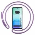 Funda Colgante Transparente para Xiaomi Poco M6 4G con Cordon Morado
