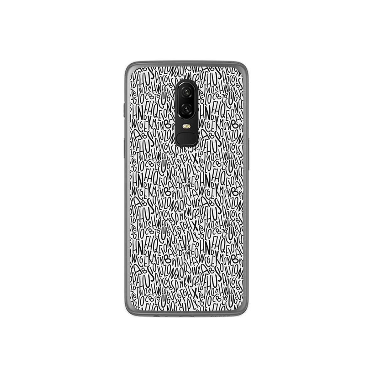 Funda Gel Tpu para Oneplus 6 Diseño Letras Dibujos