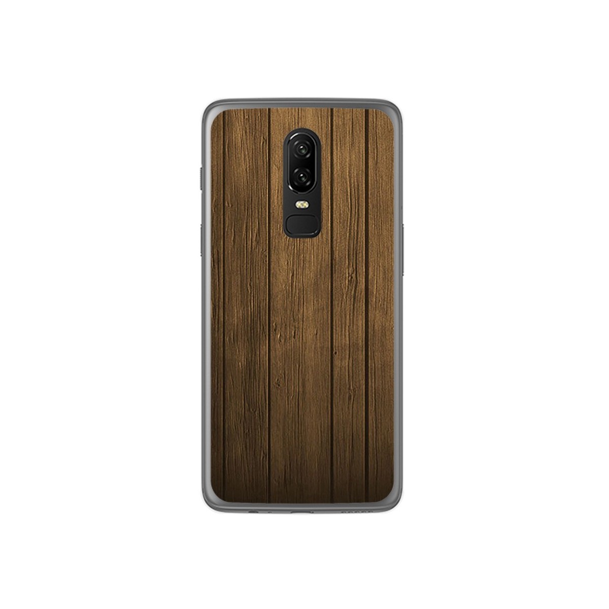 Funda Gel Tpu para Oneplus 6 Diseño Madera Dibujos