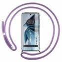 Funda Colgante Transparente para Vivo V40 5G con Cordon Morado