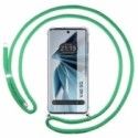 Funda Colgante Transparente para Vivo V40 5G con Cordon Verde Agua