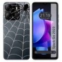 Funda Silicona Transparente para TECNO SPARK Go 2023 diseño Araña Dibujos