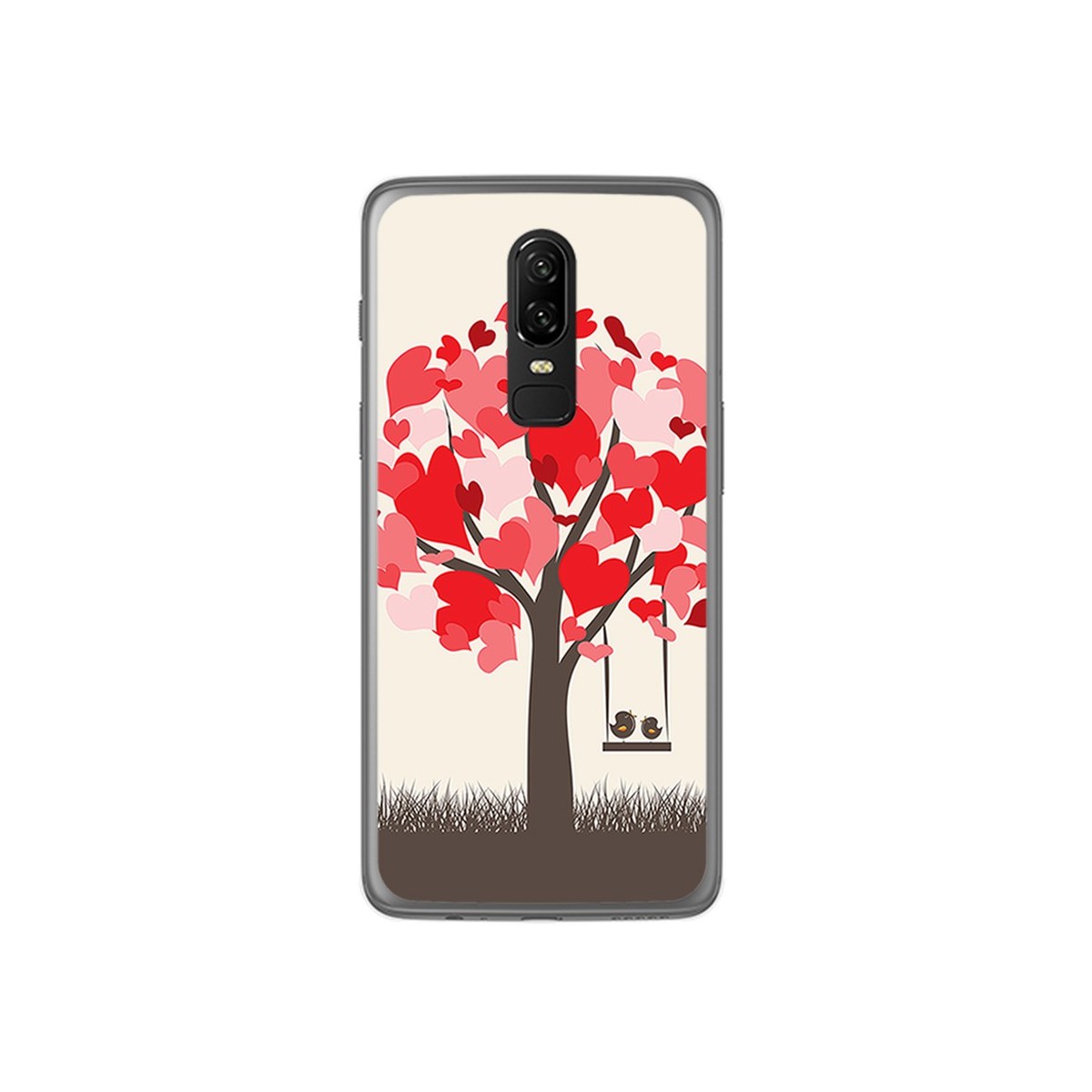 Funda Gel Tpu para Oneplus 6 Diseño Pajaritos Dibujos