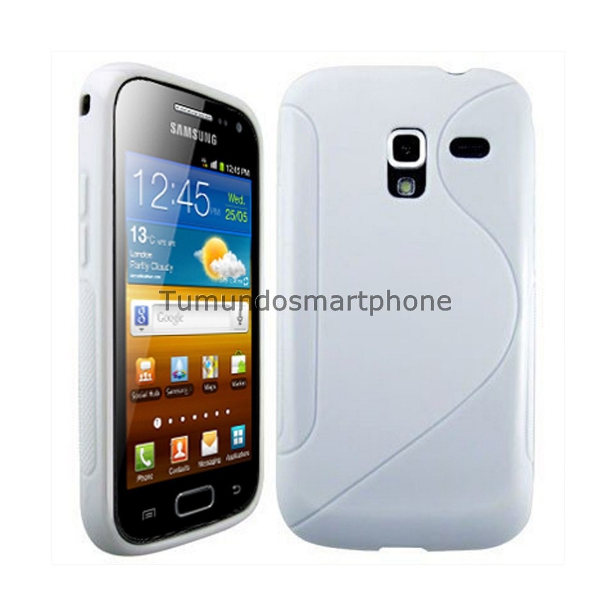Funda Gel Tpu Galaxy Ace 2 I8160 S Line Color Blanca