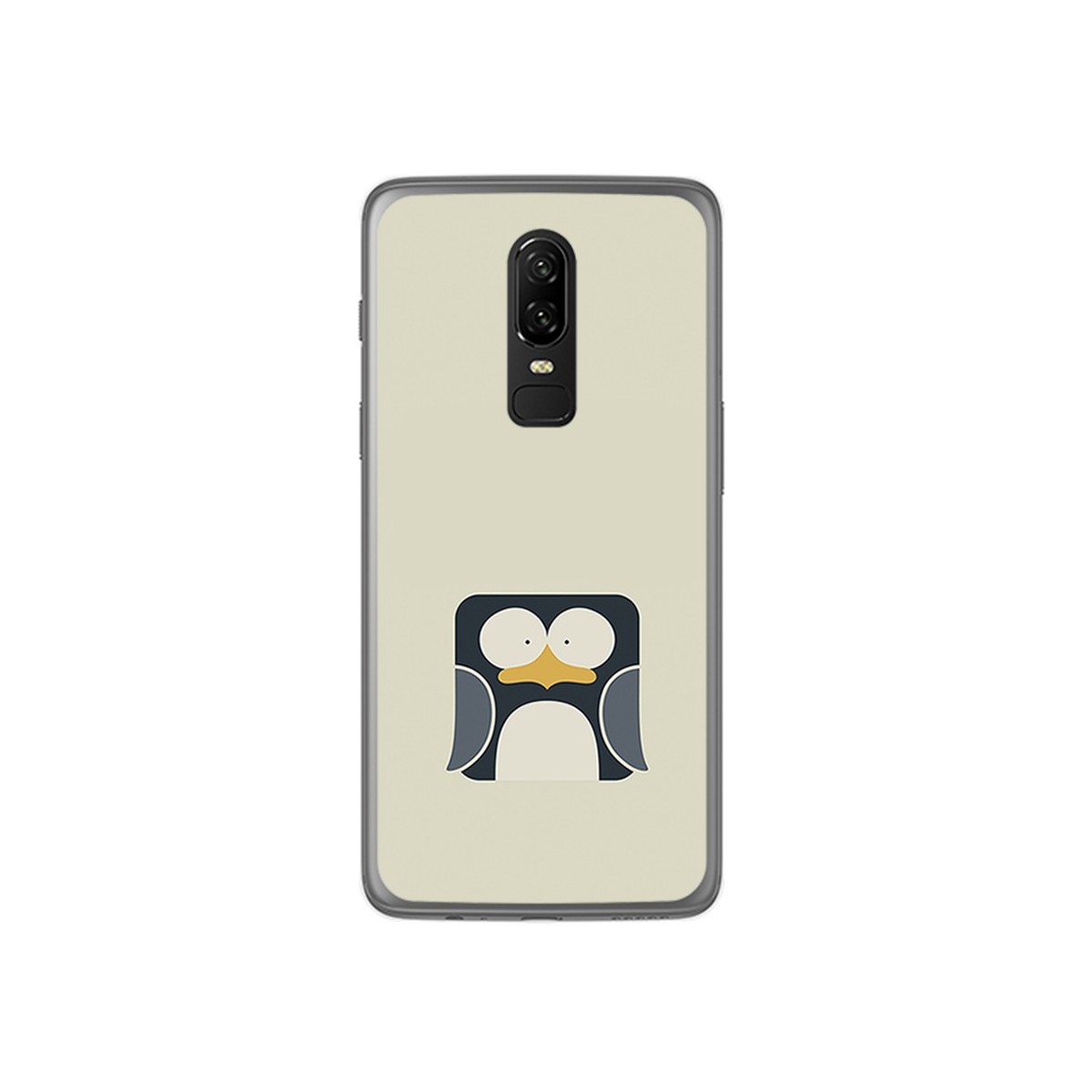 Funda Gel Tpu para Oneplus 6 Diseño Pingüino Dibujos