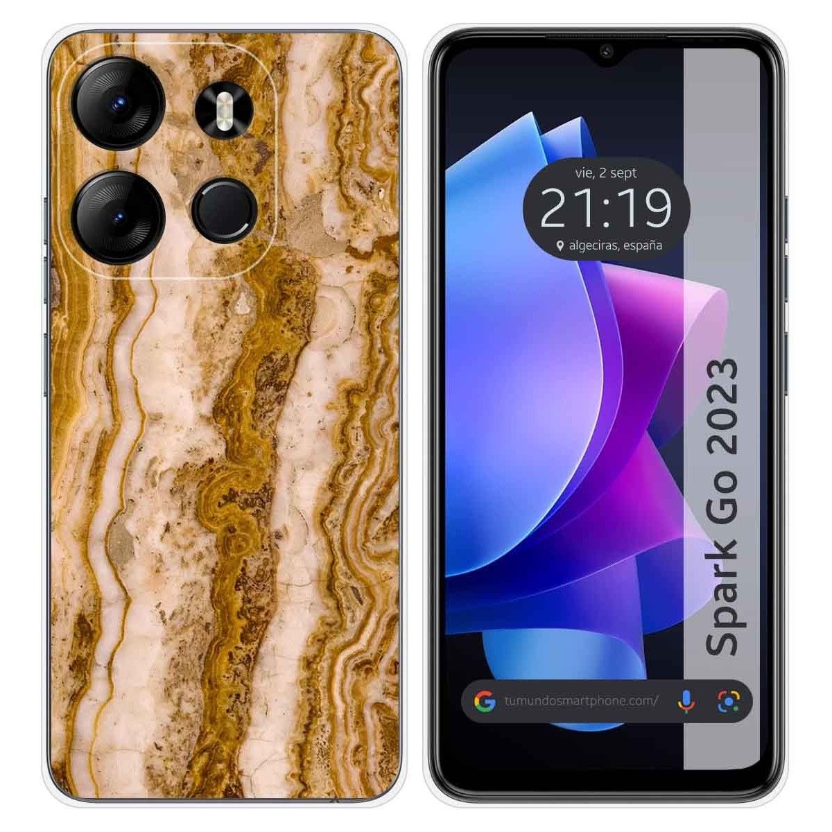 Funda Silicona para TECNO SPARK Go 2023 diseño Mármol 10 Dibujos
