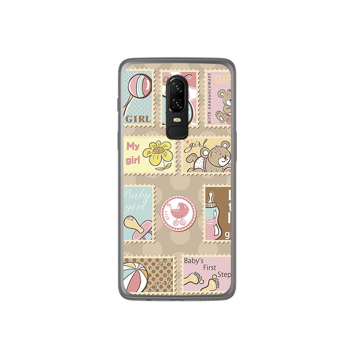 Funda Gel Tpu para Oneplus 6 Diseño Sellos Dibujos