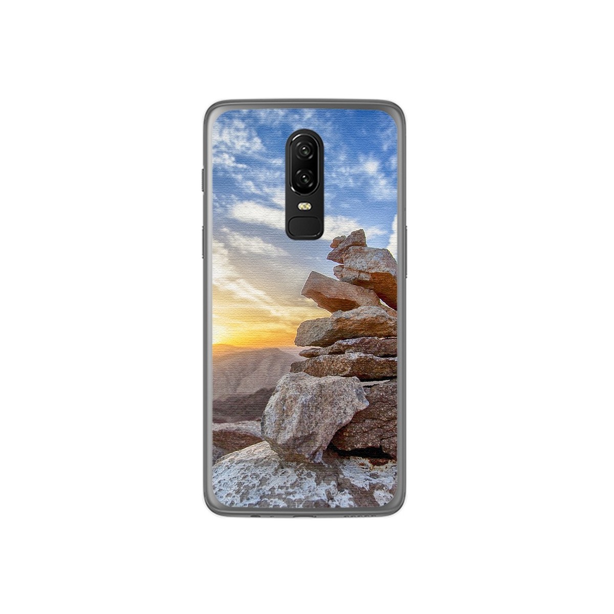 Funda Gel Tpu para Oneplus 6 Diseño Sunset Dibujos