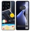 Funda Silicona Transparente para TECNO POVA 5 Pro 5G diseño Playa Dibujos