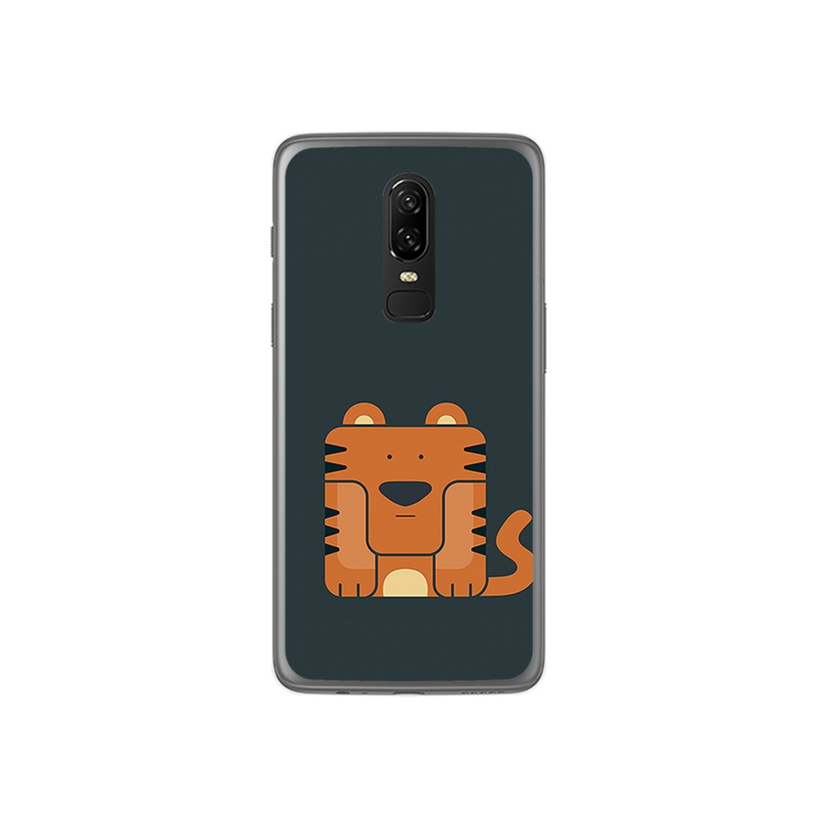 Funda Gel Tpu para Oneplus 6 Diseño Tigre Dibujos