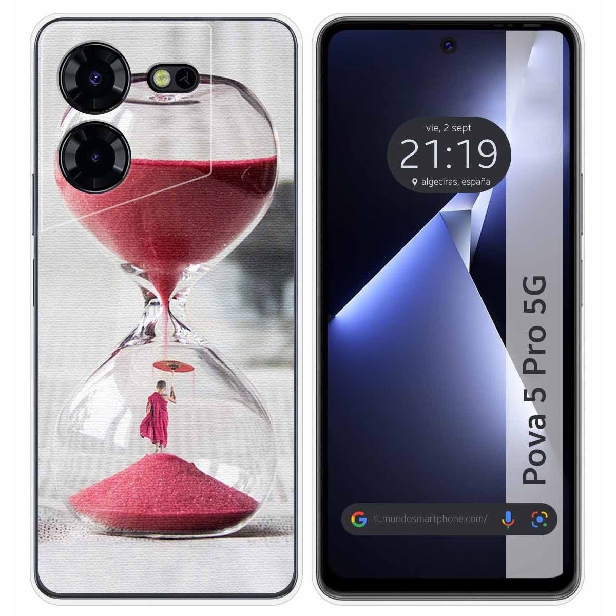 Funda Silicona para TECNO POVA 5 Pro 5G diseño Reloj Dibujos