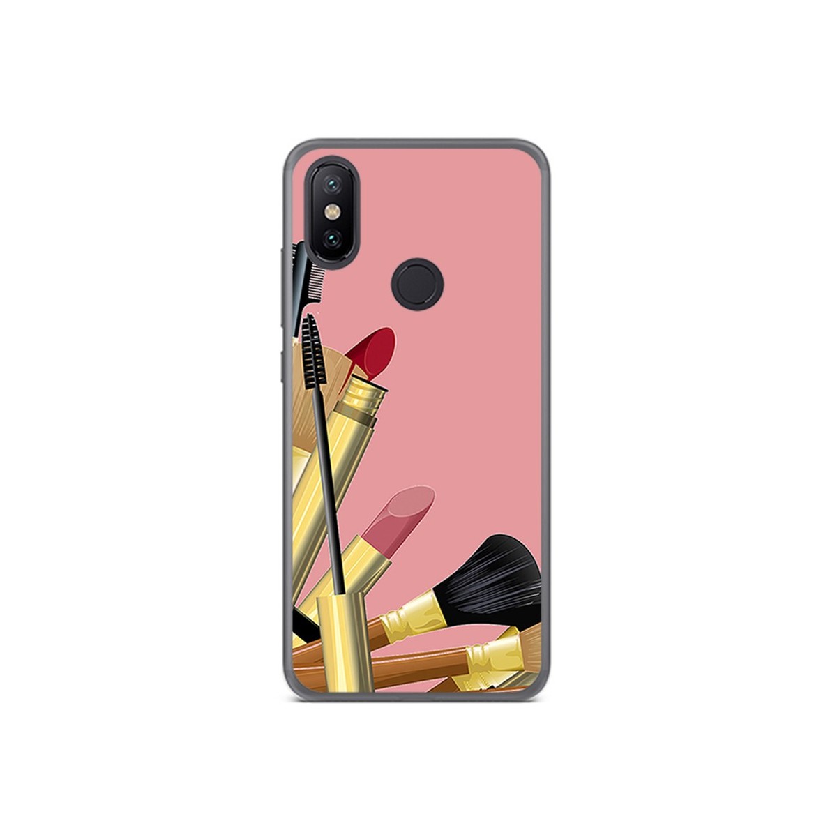 Funda Gel Tpu para Xiaomi Mi 6X / Mi A2 Diseño Brochas Dibujos