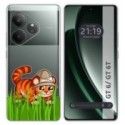 Funda Silicona Transparente para Realme GT 6 / GT 6T 5G diseño Tigre Dibujos