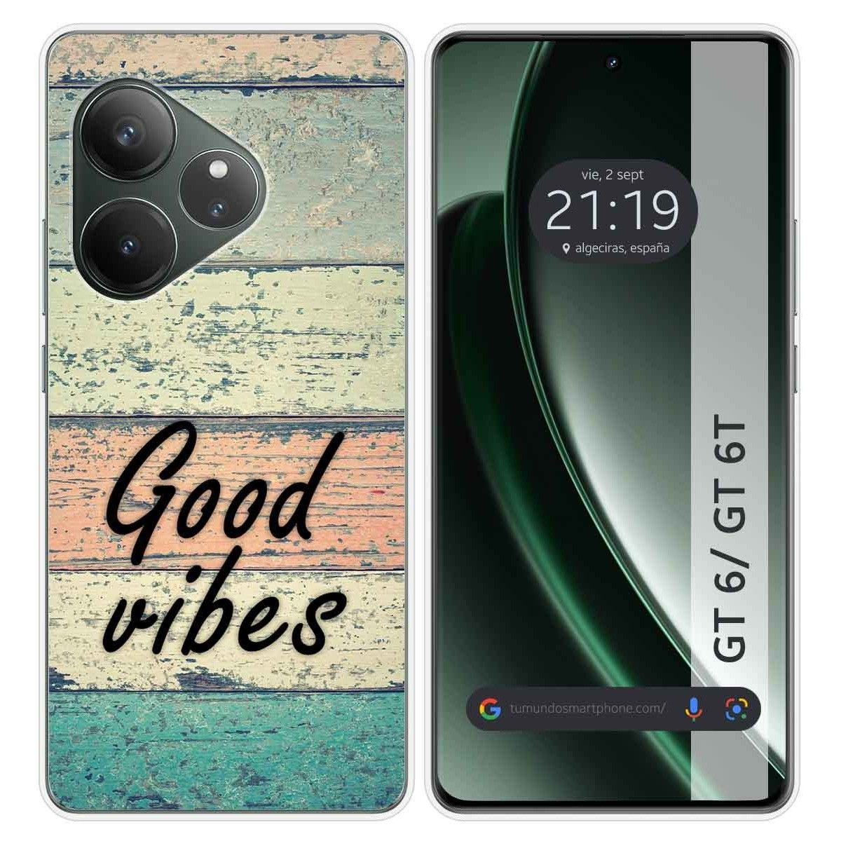 Funda Silicona para Realme GT 6 / GT 6T 5G diseño Madera 01 Dibujos
