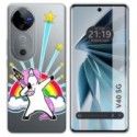 Funda Silicona Transparente para Vivo V40 5G diseño Unicornio Dibujos
