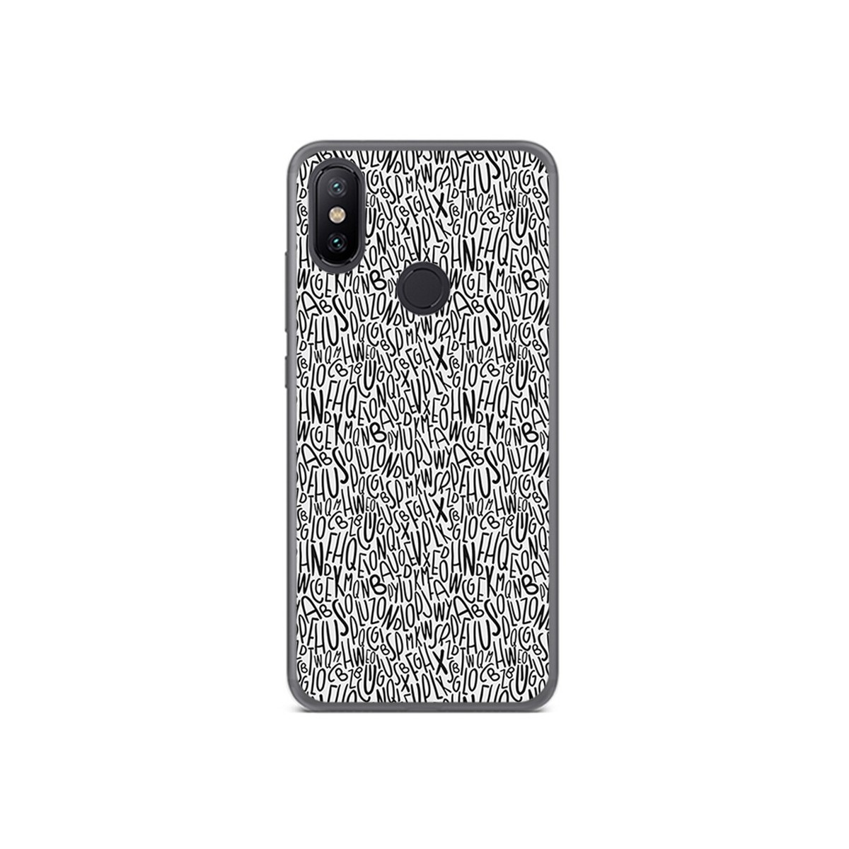 Funda Gel Tpu para Xiaomi Mi 6X / Mi A2 Diseño Letras Dibujos