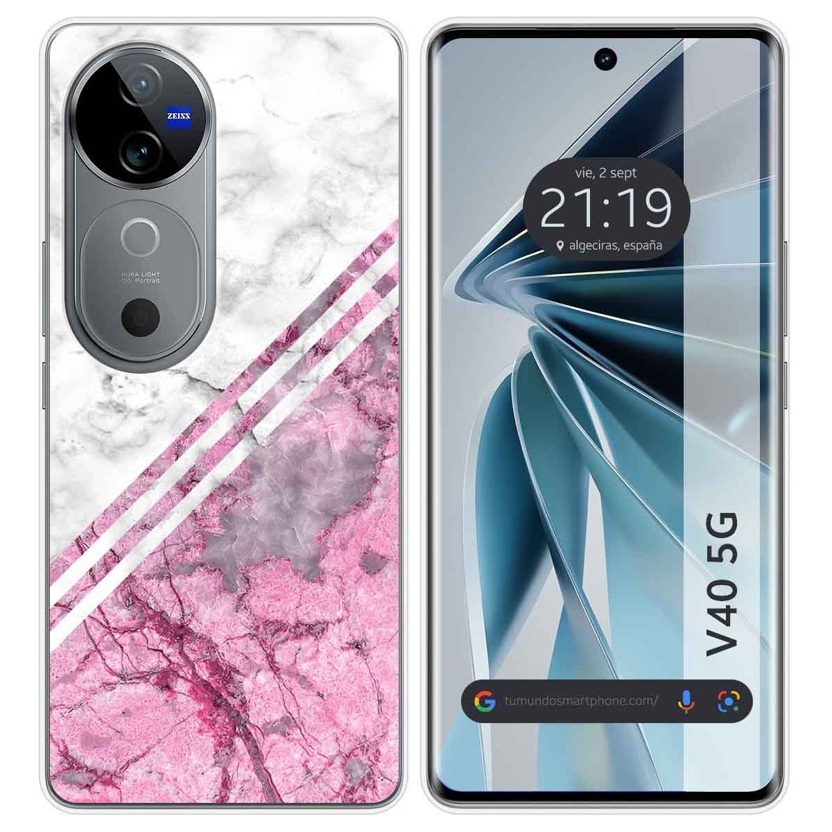 Funda Silicona para Vivo V40 5G diseño Mármol 03 Dibujos