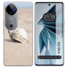 Funda Silicona para Vivo V40 5G diseño Concha Dibujos