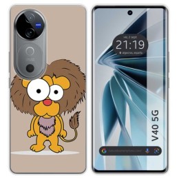 Funda Silicona para Vivo V40 5G diseño Leon Dibujos