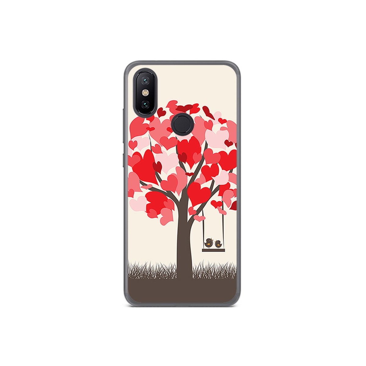 Funda Gel Tpu para Xiaomi Mi 6X / Mi A2 Diseño Pajaritos Dibujos