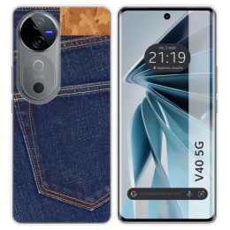 Funda Silicona para Vivo V40 5G diseño Vaquero Dibujos