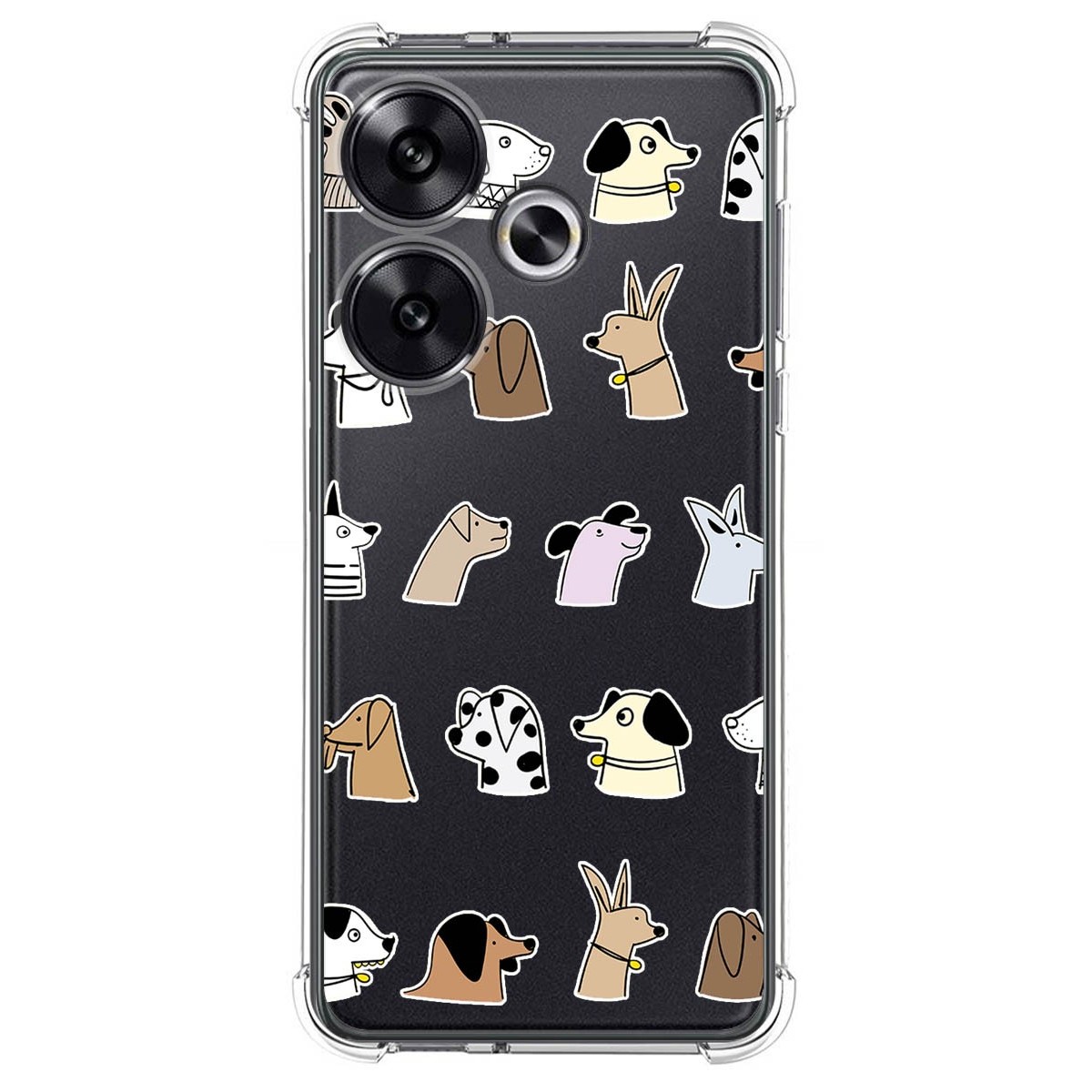 Funda Silicona Antigolpes para Xiaomi Poco F6 5G diseño Perros Dibujos