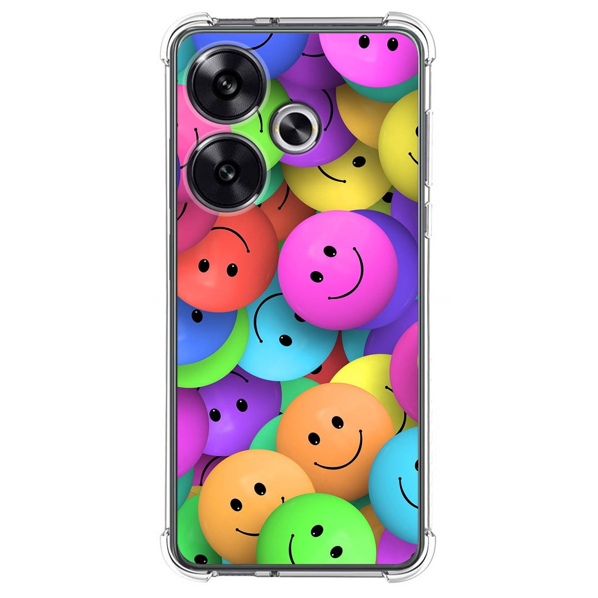 Funda Silicona Antigolpes para Xiaomi Poco F6 5G diseño Smile Dibujos